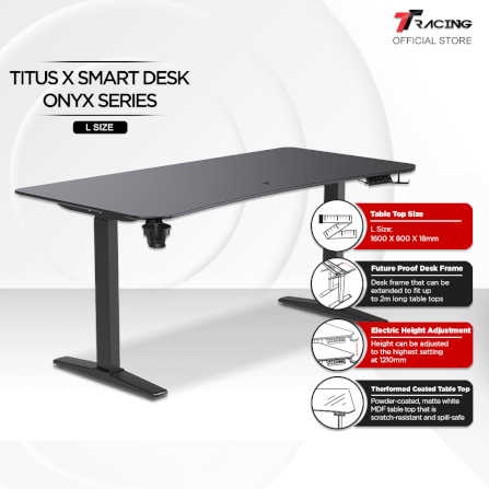 โต๊ะปรับระดับ TTRACING TITUS X SMART DESK 1.6M สี ONYX_1